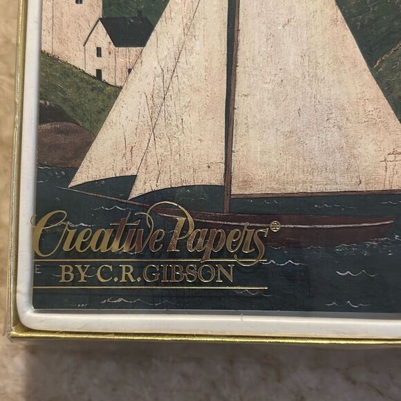 C R GIBSON Vintage Sailboat Card Set - Picture 2 of 5
